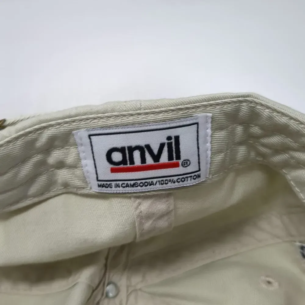 Anvil Baseball Cap Beige Blue One Size Lincoln Tunnel Challenge Hat Slideback